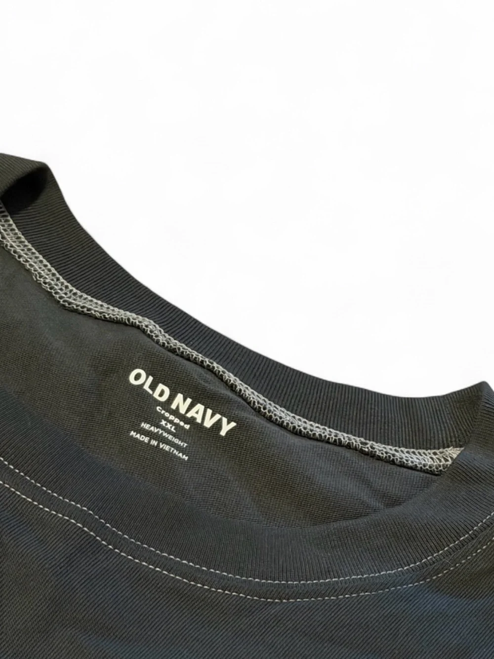 Old Navy Two-Tone Black & Gray Short-Sleeve Crewneck Tee